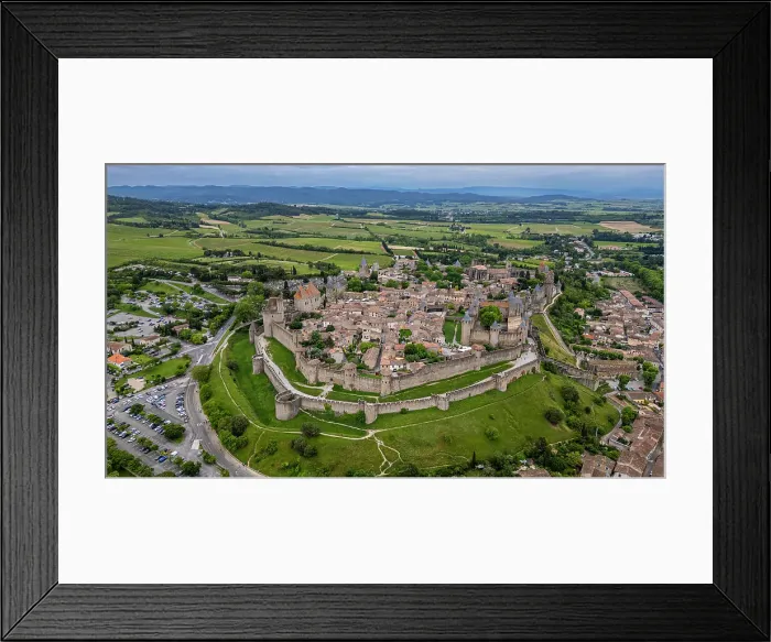 Framed Print : Aerial of the Cite de Carcassonne citadel, UNESCO World Heritage Site, Carcassonne, Aude, Occitania, France, Europe Framed Print : Aerial of the Cite de Carcassonne citadel, UNESCO World Heritage Site, Carcassonne, Aude, Occitania, France, Europe