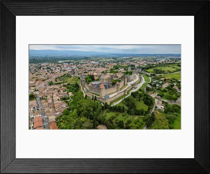 Framed Print : Aerial of the Cite de Carcassonne citadel, UNESCO World Heritage Site, Carcassonne, Aude, Occitania, France, Europe Framed Print : Aerial of the Cite de Carcassonne citadel, UNESCO World Heritage Site, Carcassonne, Aude, Occitania, France, Europe