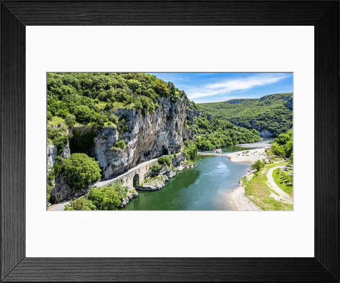 Framed Print : Ardeche Gorge (Gorges de l'Ardeche), Ardeche, Auvergne-Rhone-Alpes, France, Europe