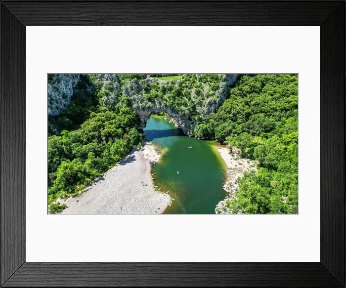 Framed Print : Aerial of the Pont d'Arc, Ardeche River gorge, Ardeche, Auvergne-Rhone-Alpes, France, Europe Framed Print : Aerial of the Pont d'Arc, Ardeche River gorge, Ardeche, Auvergne-Rhone-Alpes, France, Europe
