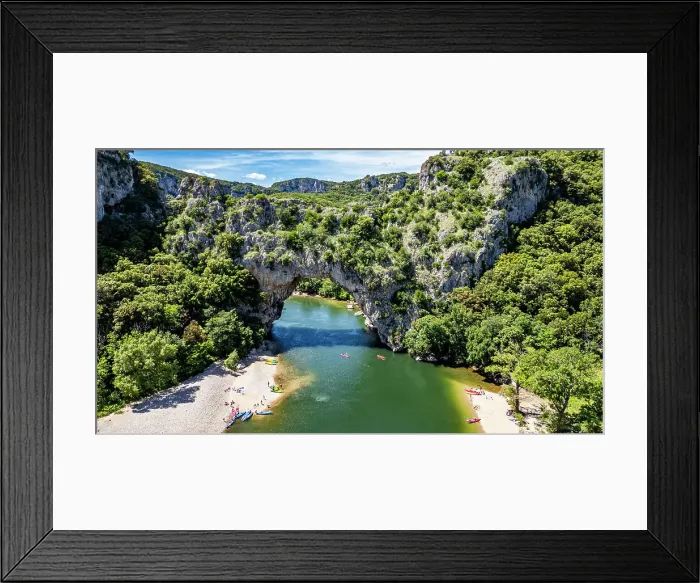 Framed Print : Aerial of the Pont d'Arc, Ardeche River gorge, Ardeche, Auvergne-Rhone-Alpes, France, Europe Framed Print : Aerial of the Pont d'Arc, Ardeche River gorge, Ardeche, Auvergne-Rhone-Alpes, France, Europe