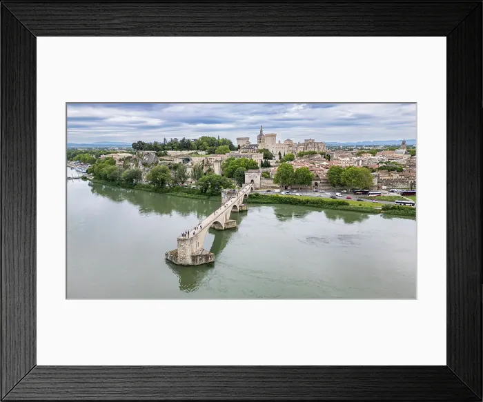 Framed Print : Aerial of the historic Bridge of Saint Benezet (Pont d'Avignon) with the historic city, Avignon, UNESCO World Heritage Site, Vaucluse, Provence-Alpes-Cote d'Azur, France, Europe Framed Print : Aerial of the historic Bridge of Saint Benezet (Pont d'Avignon) with the historic city, Avignon, UNESCO World Heritage Site, Vaucluse, Provence-Alpes-Cote d'Azur, France, Europe