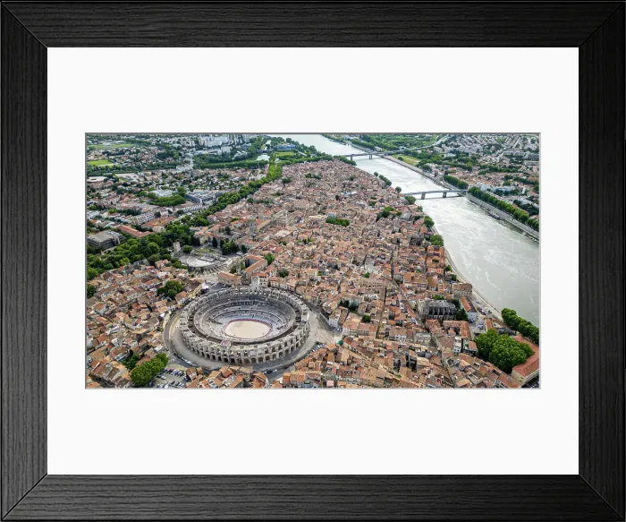 Framed Print : Aerial of the city with the Roman Amphitheatre, UNESCO World Heritage Site, Arles, Bouches du Rhone, Provence-Alpes-Cote d'Azur, France, Europe Framed Print : Aerial of the city with the Roman Amphitheatre, UNESCO World Heritage Site, Arles, Bouches du Rhone, Provence-Alpes-Cote d'Azur, France, Europe
