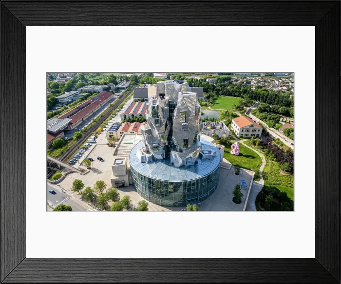 Framed Print : Aerial of the LUMA Cultural Center building, architect Frank Gehry, Arles, Bouches du Rhone, Provence-Alpes-Cote d'Azur, France, Europe Framed Print : Aerial of the LUMA Cultural Center building, architect Frank Gehry, Arles, Bouches du Rhone, Provence-Alpes-Cote d'Azur, France, Europe