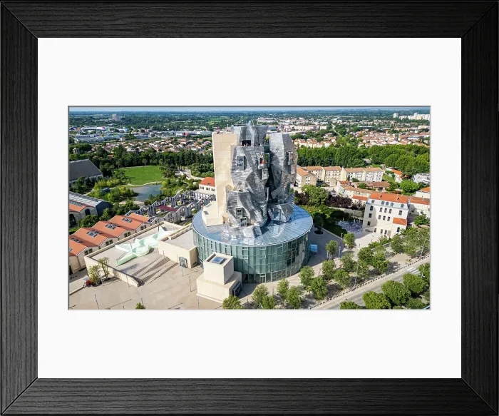 Framed Print : Aerial of the LUMA Cultural Center building, architect Frank Gehry, Arles, Bouches du Rhone, Provence-Alpes-Cote d'Azur, France, Europe Framed Print : Aerial of the LUMA Cultural Center building, architect Frank Gehry, Arles, Bouches du Rhone, Provence-Alpes-Cote d'Azur, France, Europe