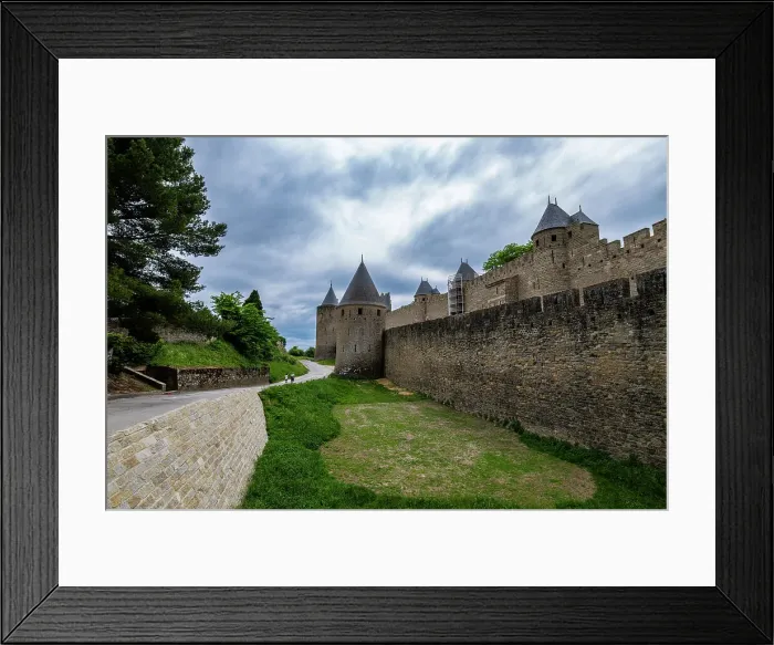 Framed Print : Cite de Carcassonne citadel, UNESCO World Heritage Site, Carcassonne, Aude, Occitania, France, Europe