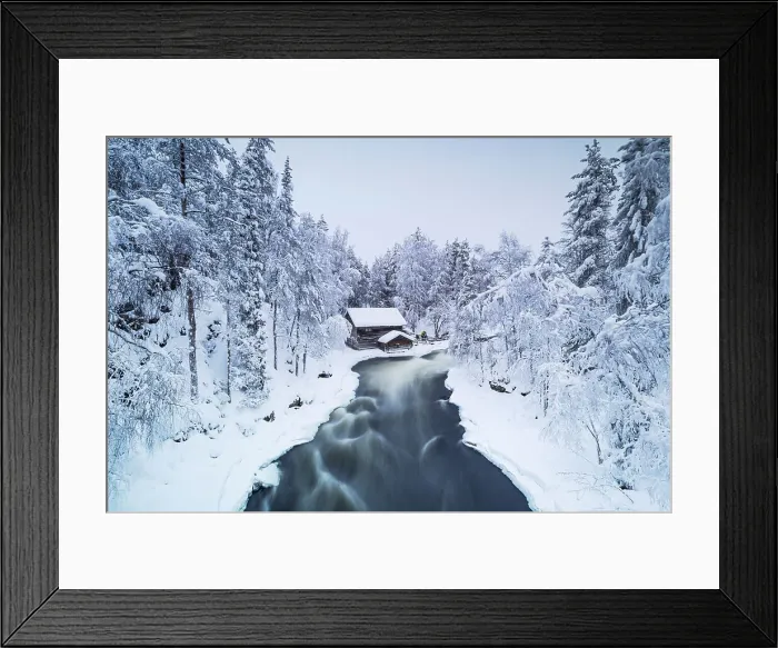 Framed Print : The famous Myllykosky mill during a cold winter day, Oulanka National Park, Kuusamo, Finland, Europe Framed Print : The famous Myllykosky mill during a cold winter day, Oulanka National Park, Kuusamo, Finland, Europe