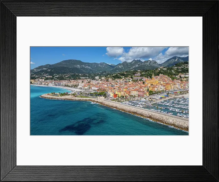 Framed Print : Aerial of the seaside town of Menton, Alpes Maritimes, Provence-Alpes-Cote d'Azur, French Riviera, France, Europe Framed Print : Aerial of the seaside town of Menton, Alpes Maritimes, Provence-Alpes-Cote d'Azur, French Riviera, France, Europe