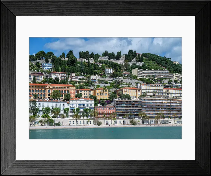 Framed Print : Seaside town of Menton, Alpes Maritimes, Provence-Alpes-Cote d'Azur, French Riviera, France, Europe