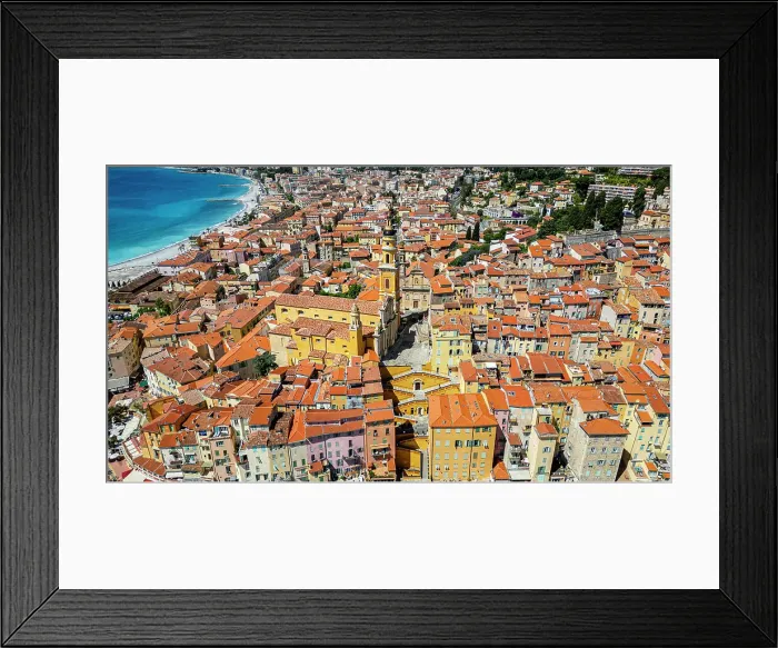 Framed Print : Aerial of the seaside town of Menton, Alpes Maritimes, Provence-Alpes-Cote d'Azur, French Riviera, France, Europe Framed Print : Aerial of the seaside town of Menton, Alpes Maritimes, Provence-Alpes-Cote d'Azur, French Riviera, France, Europe