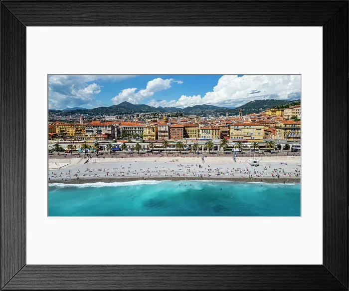 Framed Print : Aerial of the beachfront and the historic city, Nice, UNESCO World Heritage Site, Alpes Maritimes, French Riviera, France, Europe Framed Print : Aerial of the beachfront and the historic city, Nice, UNESCO World Heritage Site, Alpes Maritimes, French Riviera, France, Europe