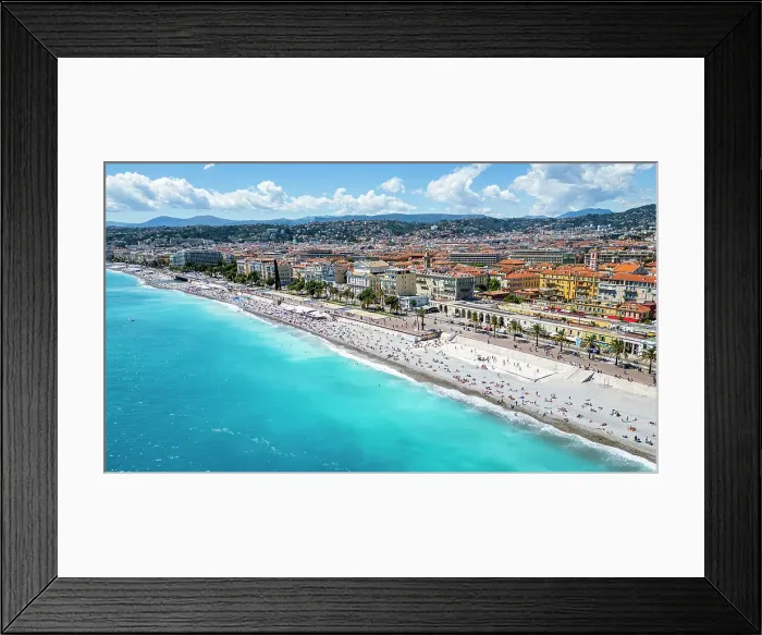 Framed Print : Aerial of the beachfront and the historic city, Nice, UNESCO World Heritage Site, Alpes Maritimes, French Riviera, France, Europe Framed Print : Aerial of the beachfront and the historic city, Nice, UNESCO World Heritage Site, Alpes Maritimes, French Riviera, France, Europe