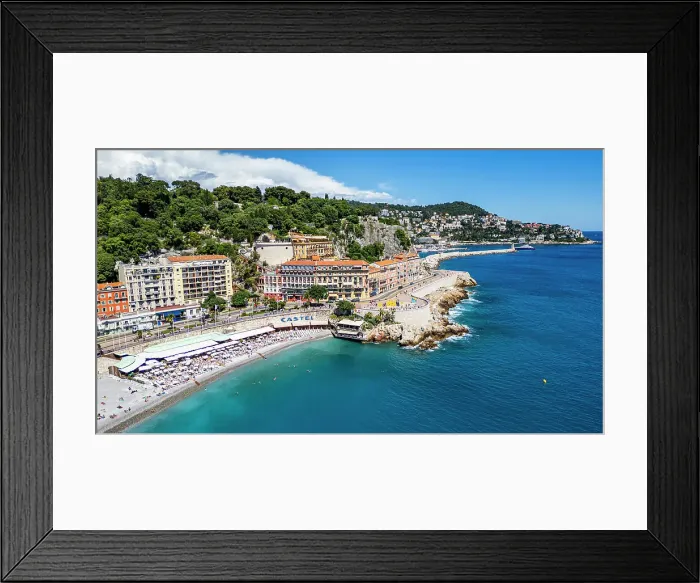 Framed Print : Aerial of the beachfront and the historic city, Nice, UNESCO World Heritage Site, Alpes Maritimes, French Riviera, France, Europe Framed Print : Aerial of the beachfront and the historic city, Nice, UNESCO World Heritage Site, Alpes Maritimes, French Riviera, France, Europe