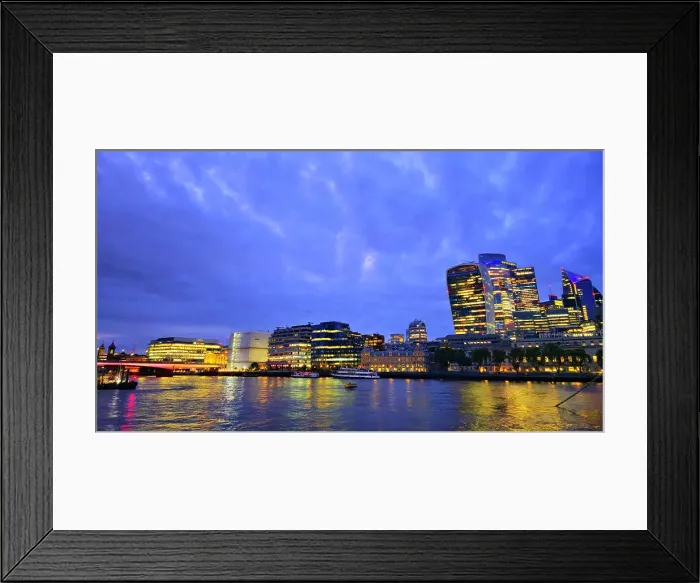 Framed Print : London skyline at dusk from Hays Galleria near London Bridge, London, England, United Kingdom, Europe Framed Print : London skyline at dusk from Hays Galleria near London Bridge, London, England, United Kingdom, Europe