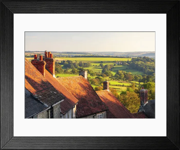 Framed Print : Gold Hill during sunset in late summer, Shaftesbury, Dorset, England, United Kingdom, Europe Framed Print : Gold Hill during sunset in late summer, Shaftesbury, Dorset, England, United Kingdom, Europe