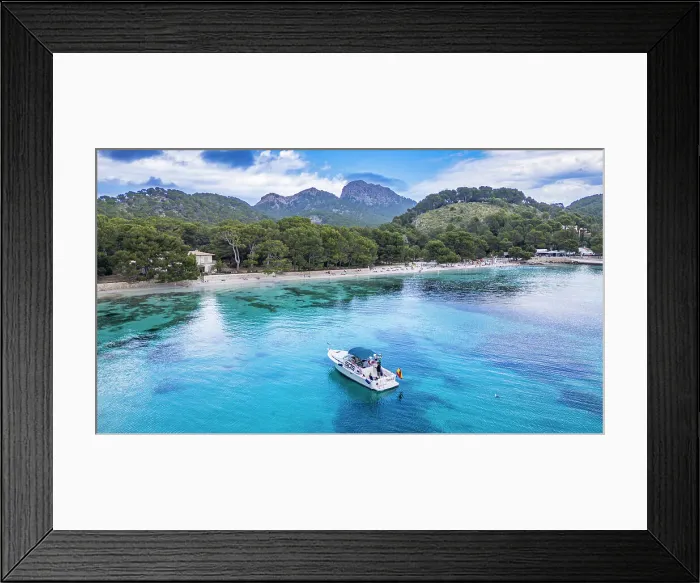 Framed Print : Aerial of the Formentor beach on the Fomentor Peninsula, Mallorca, Balearic islands, Spain, Mediterranean, Europe Framed Print : Aerial of the Formentor beach on the Fomentor Peninsula, Mallorca, Balearic islands, Spain, Mediterranean, Europe