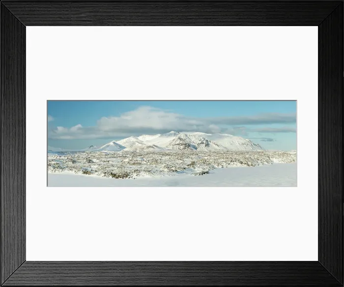 Framed Print : Frozen Lake Selvallavatn and snow covered lava field, Iceland, Polar Regions Framed Print : Frozen Lake Selvallavatn and snow covered lava field, Iceland, Polar Regions