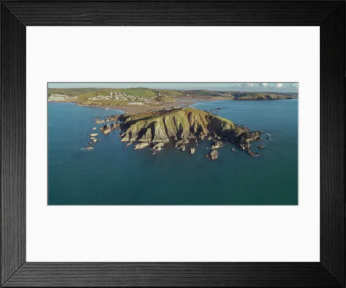 Framed Print : An aerial view of Burgh Island, Bigbury, and the estuary of the River Avon, on the south coast of Devon, England, United Kingdom, Europe Framed Print : An aerial view of Burgh Island, Bigbury, and the estuary of the River Avon, on the south coast of Devon, England, United Kingdom, Europe