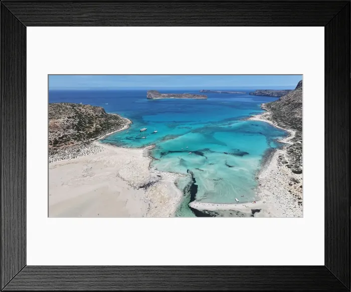 Framed Print : Aerial view of Balos Lagoon, Balos Beach and Cape Tigani, Gramvousa Peninsula, Chania Region, Crete, Greek Islands, Greece, Europe Framed Print : Aerial view of Balos Lagoon, Balos Beach and Cape Tigani, Gramvousa Peninsula, Chania Region, Crete, Greek Islands, Greece, Europe