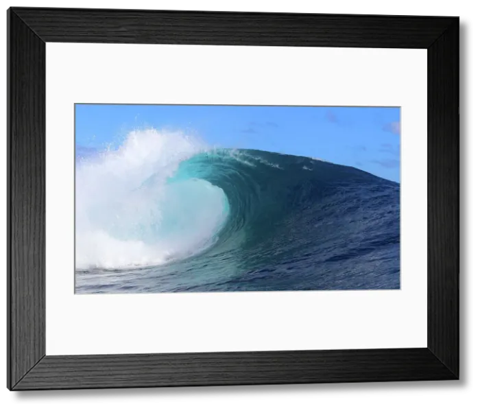 Framed Print : Breaking wave, Teahupo'o, Tahiti, French Polynesia, South Pacific, Pacific