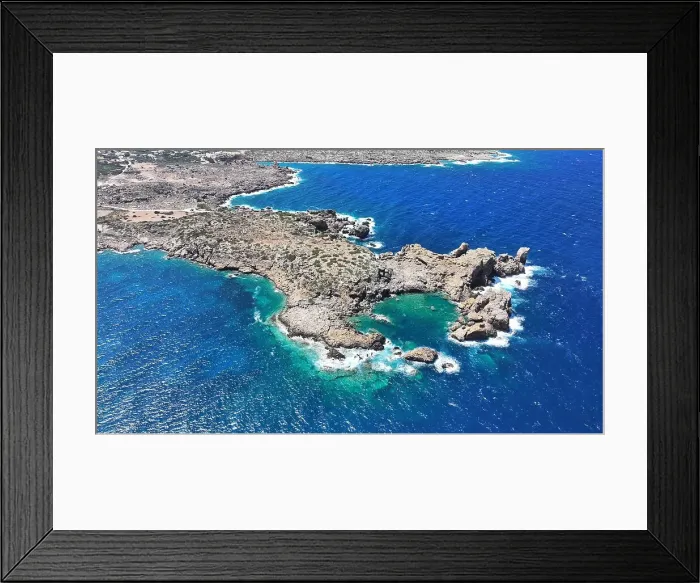 Framed Print : Aerial view of a small peninsula with lagoon near Elafonisi Beach, Crete, Greek Islands, Greece, Europe Framed Print : Aerial view of a small peninsula with lagoon near Elafonisi Beach, Crete, Greek Islands, Greece, Europe