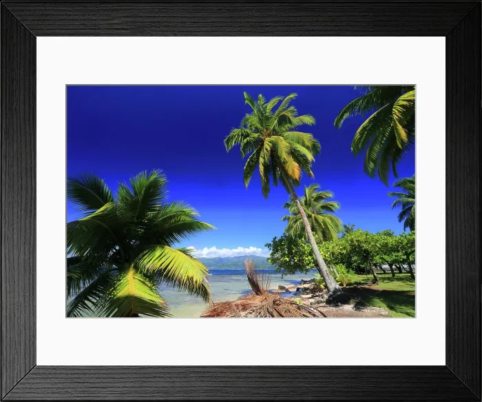 Framed Print : Looking towards Tahiti Iti from east coast Tahiti, French Polynesia, South Pacific, Pacific