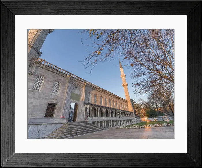 Framed Print : Exterior of Sultanahmet Camii (Blue Mosque) at sunrise, UNESCO World Heritage Site, Istanbul, Turkey, Europe