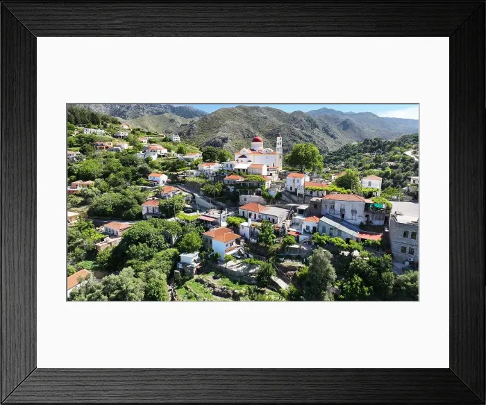 Framed Print : Aerial view of Lakki village, Crete, Greek Islands, Greece, Europe Framed Print : Aerial view of Lakki village, Crete, Greek Islands, Greece, Europe