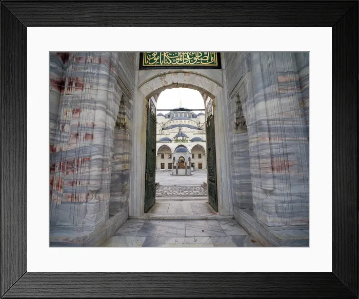 Framed Print : Main gate of Sultanahmet Camii (Blue Mosque), UNESCO World Heritage Site, Istanbul, Turkey, Europe Framed Print : Main gate of Sultanahmet Camii (Blue Mosque), UNESCO World Heritage Site, Istanbul, Turkey, Europe