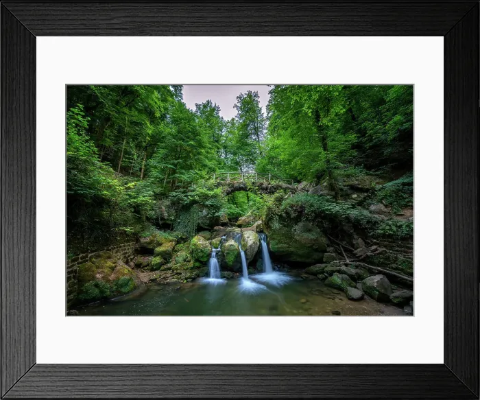 Framed Print : Schiessentumpel waterfall in Mullerthal hiking trail, Echternach, Luxembourg, Europe Framed Print : Schiessentumpel waterfall in Mullerthal hiking trail, Echternach, Luxembourg, Europe