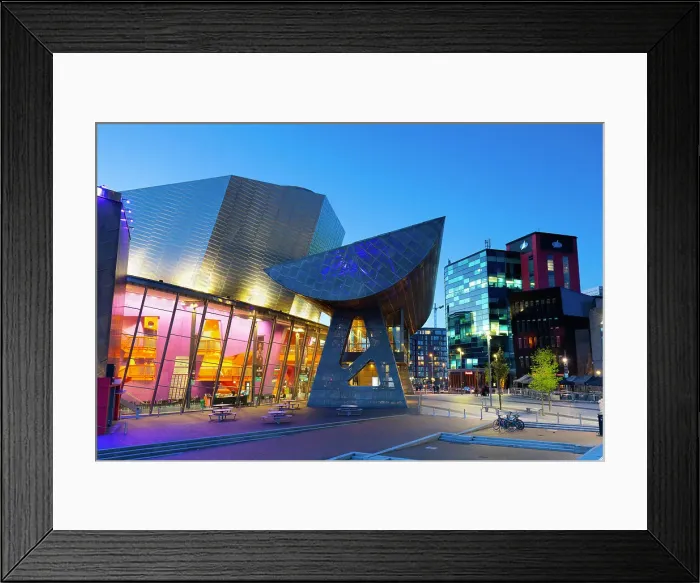 Framed Print : The Lowry Centre at dusk, Salford Quays, Greater Manchester, England, United Kingdom, Europe Framed Print : The Lowry Centre at dusk, Salford Quays, Greater Manchester, England, United Kingdom, Europe