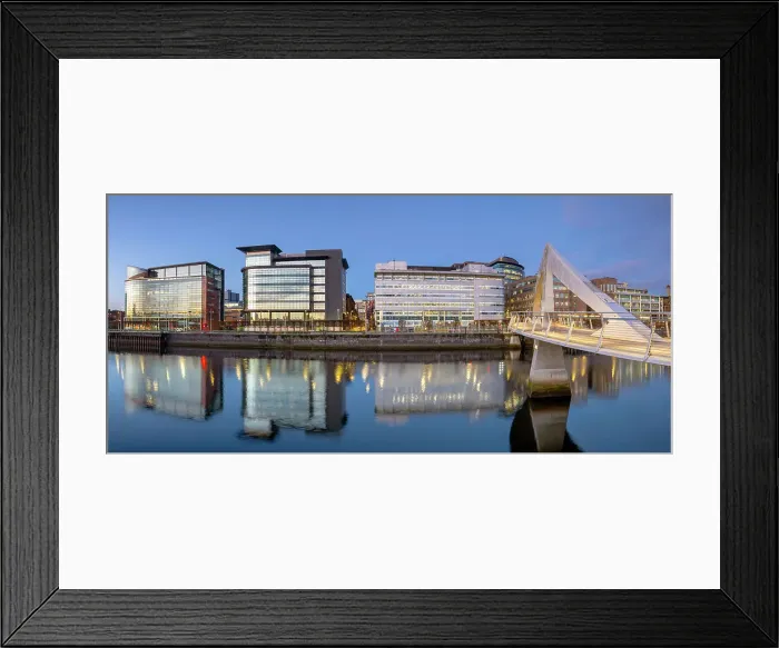 Framed Print : Tradeston (Squiggly) Bridge, International Financial Services District, Broomielaw, River Clyde, Glasgow, Scotland, United Kingdom, Europe Framed Print : Tradeston (Squiggly) Bridge, International Financial Services District, Broomielaw, River Clyde, Glasgow, Scotland, United Kingdom, Europe