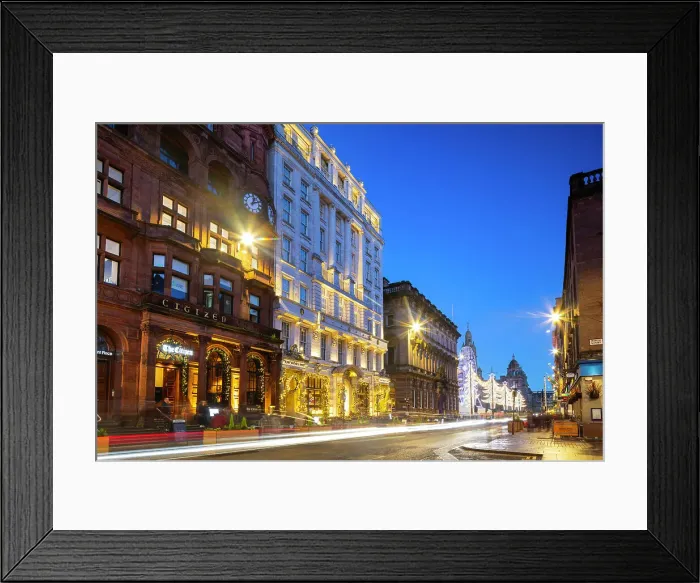 Framed Print : St. Vincent Street at dusk, Glasgow, Scotland, United Kingdom, Europe Framed Print : St. Vincent Street at dusk, Glasgow, Scotland, United Kingdom, Europe