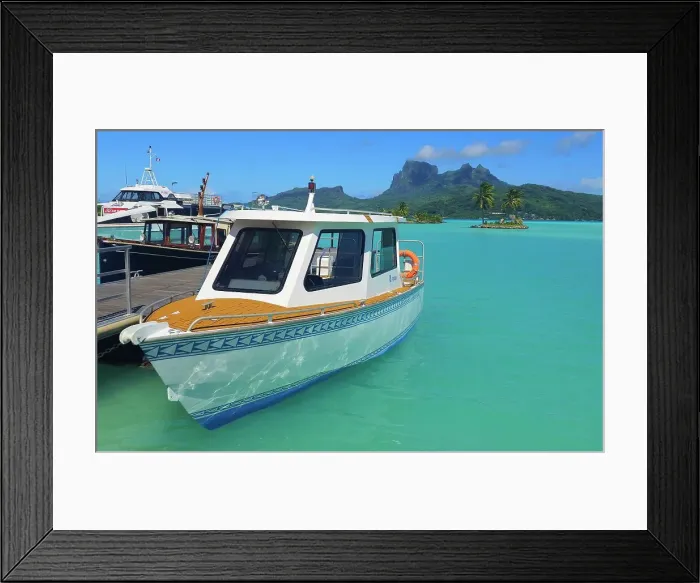 Framed Print : Airport jetty, Bora Bora, French Polynesia, South Pacific, Pacific Framed Print : Airport jetty, Bora Bora, French Polynesia, South Pacific, Pacific
