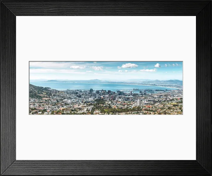 Framed Print : Panaromic view of Cape Town, a port city on South Africa's southwest coast, on a peninsula beneath the imposing Table Mountain, Cape Town, Western Cape, South Africa, Africa Framed Print : Panaromic view of Cape Town, a port city on South Africa's southwest coast, on a peninsula beneath the imposing Table Mountain, Cape Town, Western Cape, South Africa, Africa
