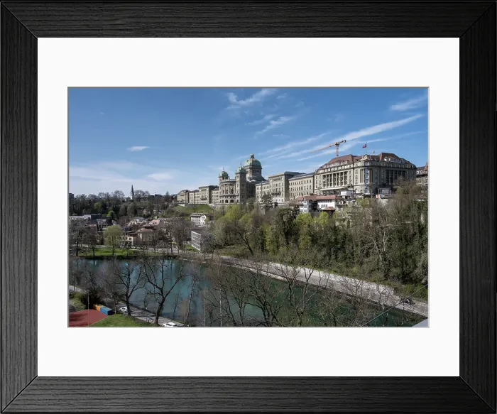 Framed Print : Cityscape of the Old City, the medieval center of Bern, UNESCO World Heritage Site, viewed from across the Aare River with the Parliament Building in the background, Bern, Switzerland, Europe Framed Print : Cityscape of the Old City, the medieval center of Bern, UNESCO World Heritage Site, viewed from across the Aare River with the Parliament Building in the background, Bern, Switzerland, Europe