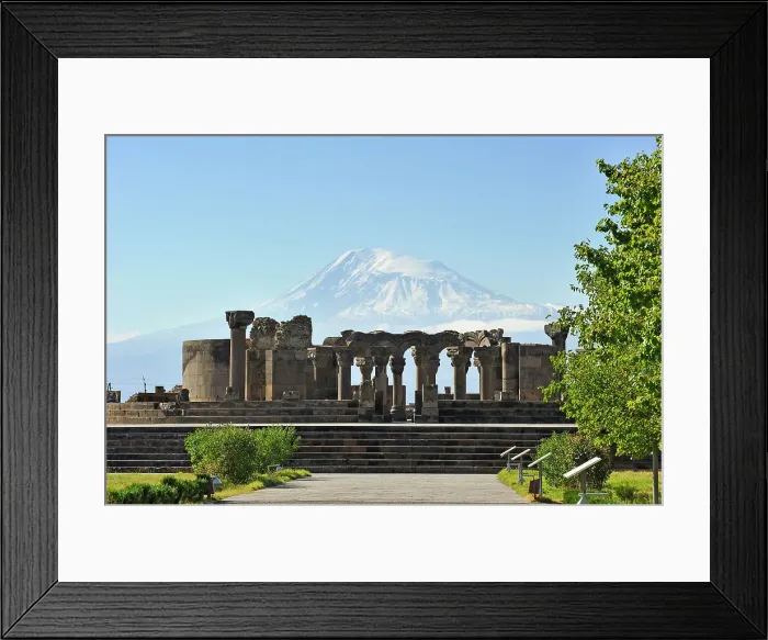 Framed Print : Overall view of the Zvarnots Cathedral ruins with Mount Ararat in the background, located near the city of Vagharshapat (Ejmiatsin), UNESCO World Heritage Site, suburbs of Yerevan, Armenia, Eurasia Framed Print : Overall view of the Zvarnots Cathedral ruins with Mount Ararat in the background, located near the city of Vagharshapat (Ejmiatsin), UNESCO World Heritage Site, suburbs of Yerevan, Armenia, Eurasia