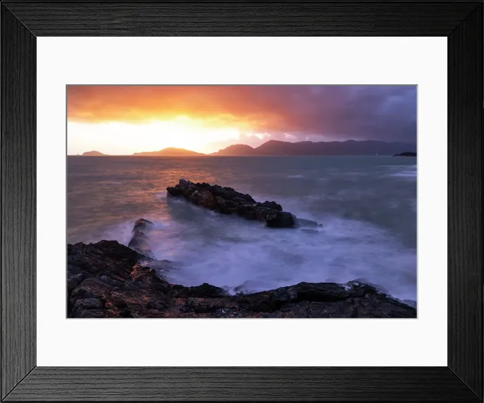 Framed Print : An amazing sunset captured along the Tellaro cliff during a winter day, Lerici, La Spezia province, Italy, Europe Framed Print : An amazing sunset captured along the Tellaro cliff during a winter day, Lerici, La Spezia province, Italy, Europe