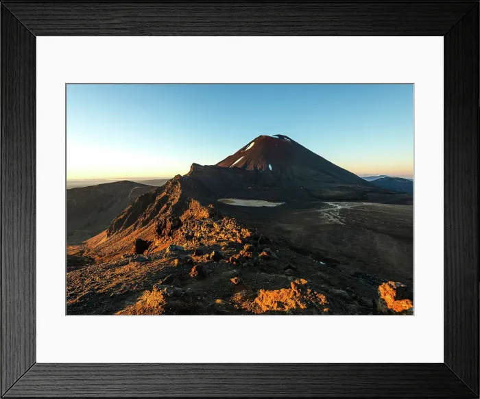 Framed Print : Mount Ngauruhoe during sunrise and sunsrise on Mount Tongariro, Tongariro National Park, UNESCO World Heritage Site, North Island, New Zealand, Pacific Framed Print : Mount Ngauruhoe during sunrise and sunsrise on Mount Tongariro, Tongariro National Park, UNESCO World Heritage Site, North Island, New Zealand, Pacific