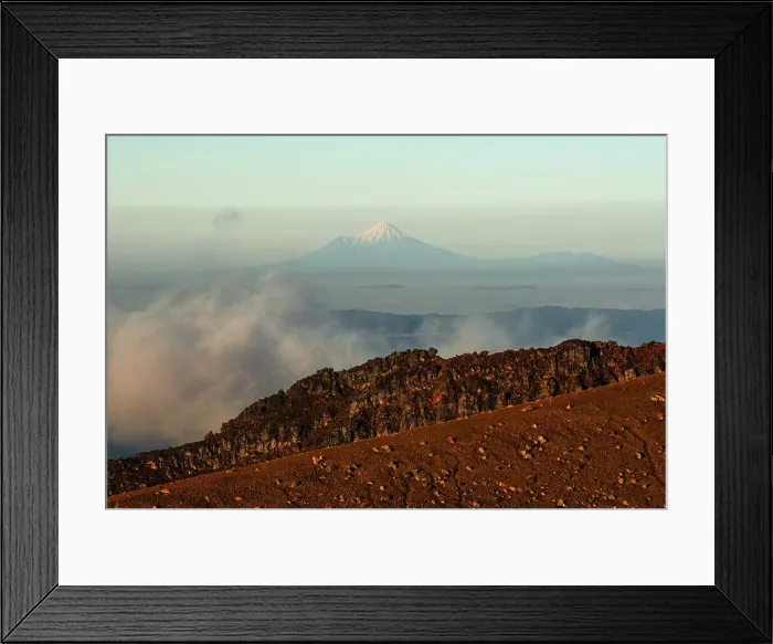 Framed Print : Volcanic landscape view on the far away Taranaki Volcano, viewed from Tongariro National Park, UNESCO World Heritage Site, North Island, New Zealand, Pacific Framed Print : Volcanic landscape view on the far away Taranaki Volcano, viewed from Tongariro National Park, UNESCO World Heritage Site, North Island, New Zealand, Pacific
