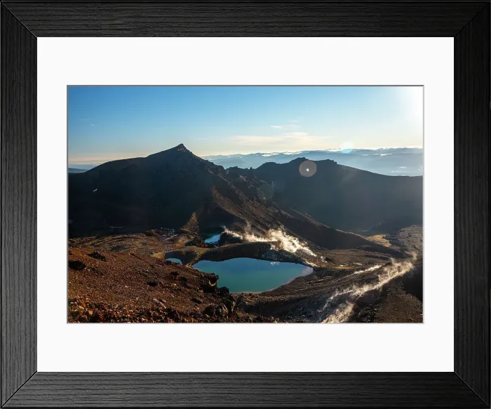 Framed Print : Emerald Lakes at sunrise, Tongariro National Park, UNESCO World Heritage Site, North Island, New Zealand, Pacific Framed Print : Emerald Lakes at sunrise, Tongariro National Park, UNESCO World Heritage Site, North Island, New Zealand, Pacific