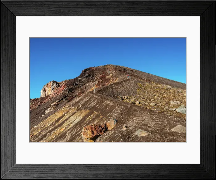 Framed Print : View along the slope and hiking trail up towards the Red Crater Volcano, on Tongariro Alpine Crossing, Tongariro National Park, UNESCO World Heritage Site, North Island, New Zealand, Pacific Framed Print : View along the slope and hiking trail up towards the Red Crater Volcano, on Tongariro Alpine Crossing, Tongariro National Park, UNESCO World Heritage Site, North Island, New Zealand, Pacific