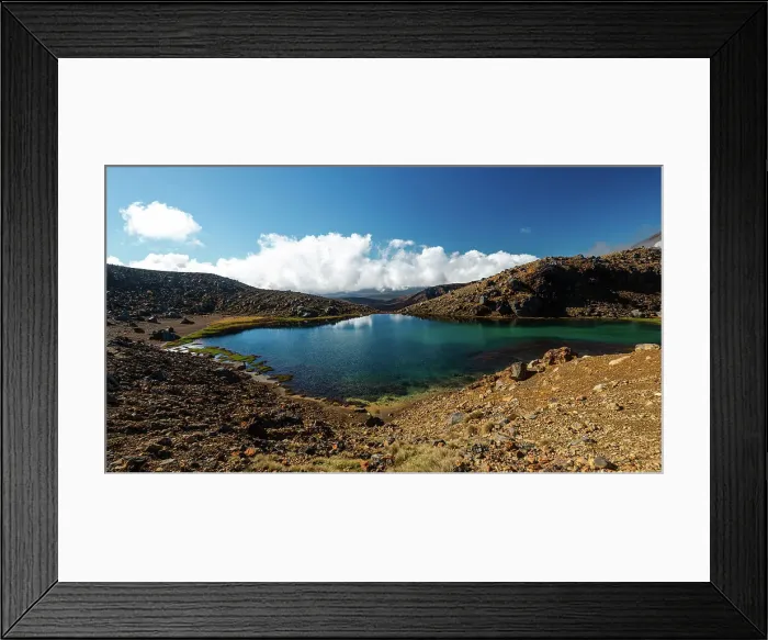 Framed Print : Emerald Lake in Tongariro National Park, UNESCO World Heritage Site, North Island, New Zealand, Pacific