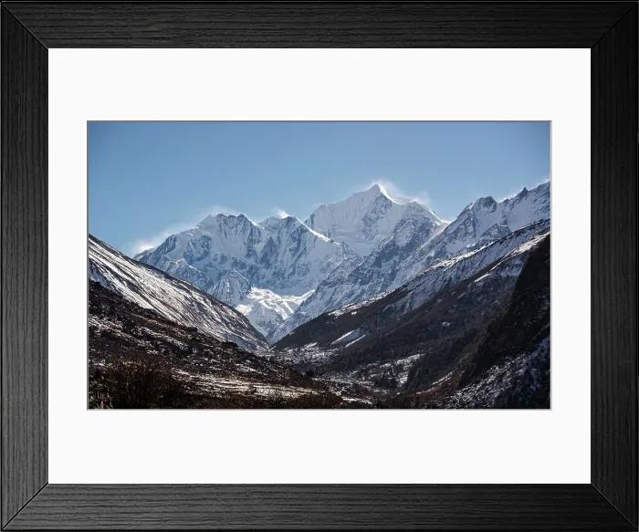 Framed Print : Gangchempo, Lang Tang Valley Trek, Himalayas, Nepal, Asia Framed Print : Gangchempo, Lang Tang Valley Trek, Himalayas, Nepal, Asia