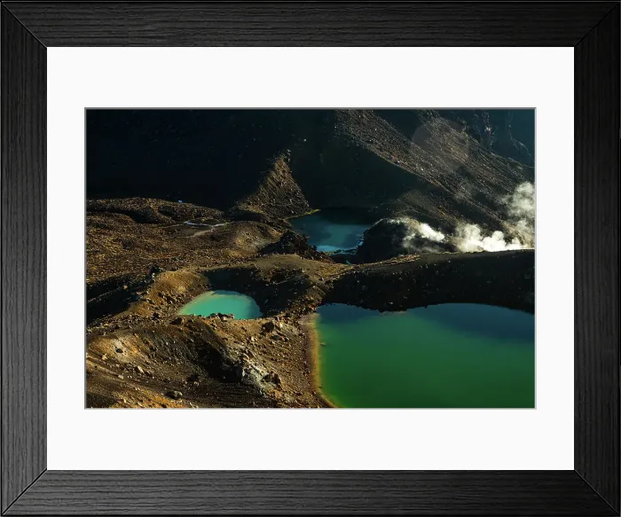 Framed Print : The three emerald lakes and volcano landscape of the Tongariro Alpine Crossing, Tongariro National Park, UNESCO World Heritage Site, North Island, New Zealand, Pacific Framed Print : The three emerald lakes and volcano landscape of the Tongariro Alpine Crossing, Tongariro National Park, UNESCO World Heritage Site, North Island, New Zealand, Pacific