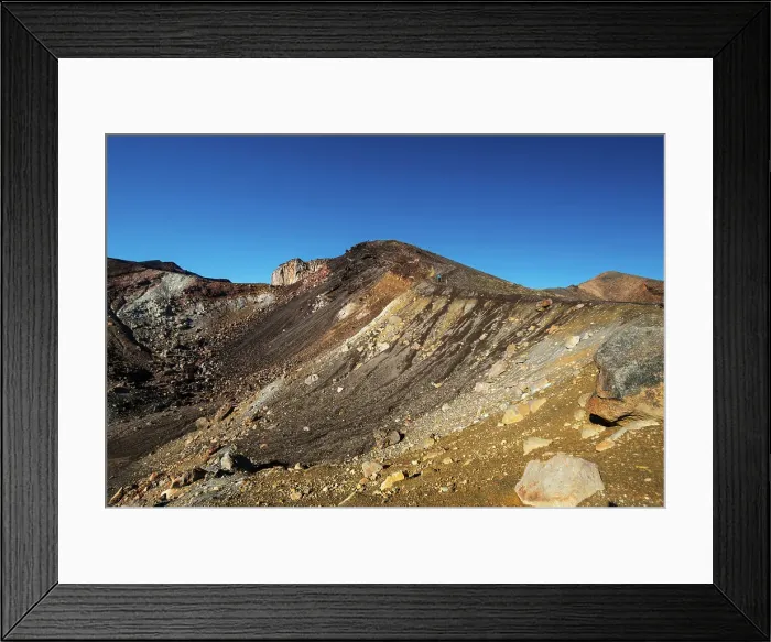 Framed Print : View along the slope and hiking trail up towards the Red Crater Volcano, on Tongariro Alpine Crossing, Tongariro National Park, UNESCO World Heritage Site, North Island, New Zealand, Pacific Framed Print : View along the slope and hiking trail up towards the Red Crater Volcano, on Tongariro Alpine Crossing, Tongariro National Park, UNESCO World Heritage Site, North Island, New Zealand, Pacific
