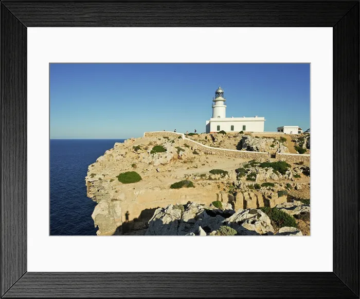 Framed Print : Lighthouse at Cape Cavalleria on the North Coast of Menorca, Balearic Islands, Spain, Mediterranean, Europe Framed Print : Lighthouse at Cape Cavalleria on the North Coast of Menorca, Balearic Islands, Spain, Mediterranean, Europe