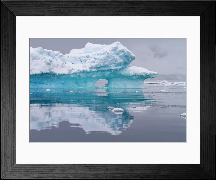 Framed Print : Icebergs near the Antarctic Peninsula during the summer months, Antarctica, Southern Ocean, Polar Regions