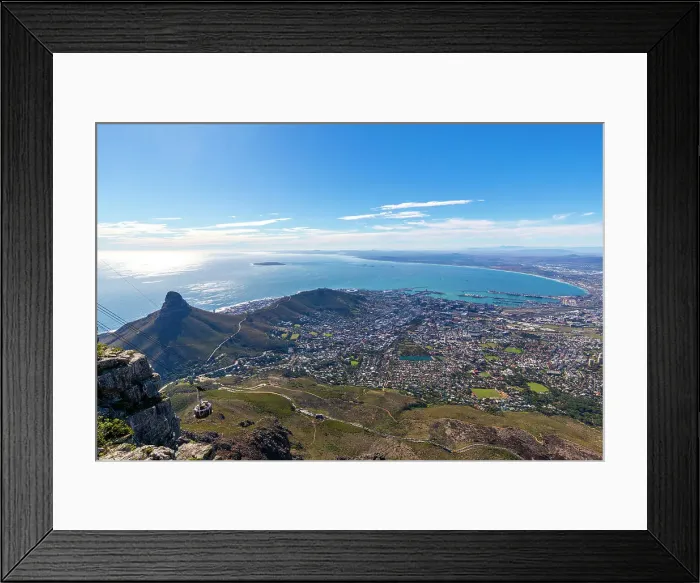 Framed Print : View from Table Mountain, Cape Town, Western Cape Province, South Africa, Africa