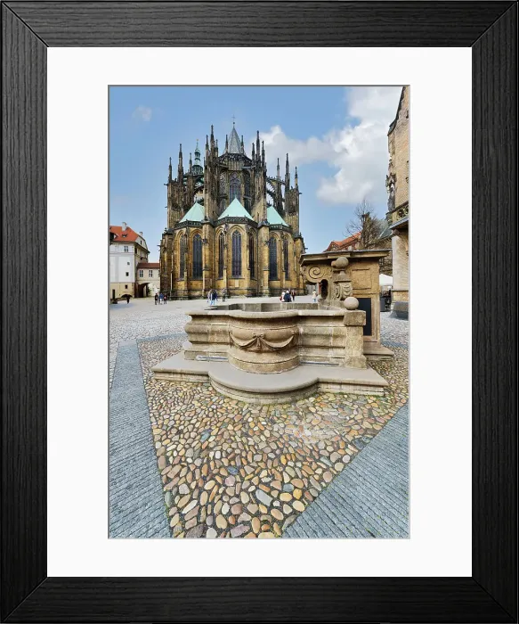 Framed Print : Prague Castle, Gothic Metropolitan Cathedral of Saints Vitus, Wenceslas and Adalbert, UNESCO World Heritage Site, Prague, Czech Republic (Czechia), Europe